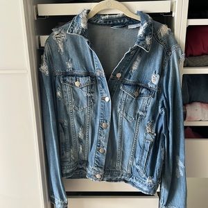 BP Distressed Denim Jacket with Rips